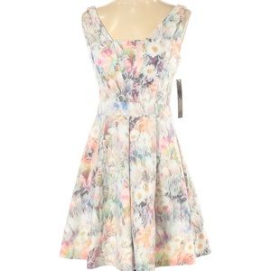 NWT aqua spring dress patterned floral and lace